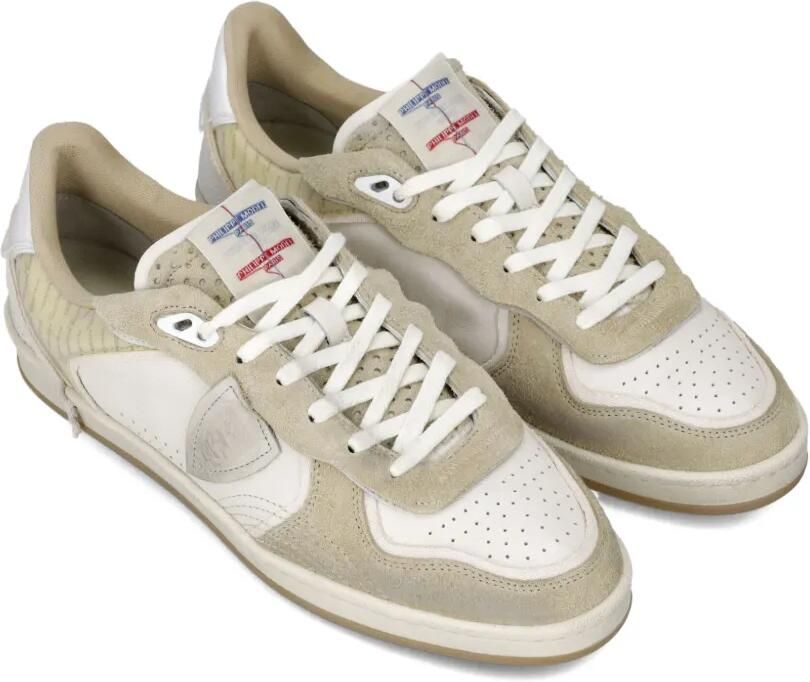 Philippe Model Paris Sneakers met leren vlakken Beige - Foto 3
