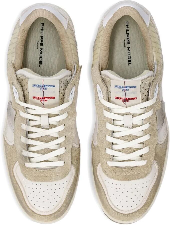 Philippe Model Paris Sneakers met leren vlakken Beige - Foto 2