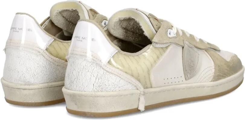 Philippe Model Paris Sneakers met leren vlakken Beige - Foto 4