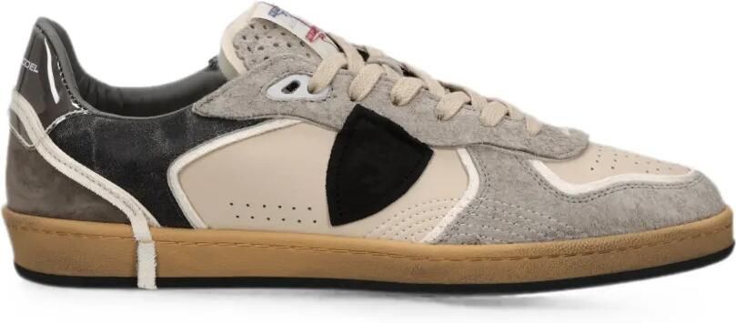 Philippe Model Paris Sneakers met leren vlakken Grijs