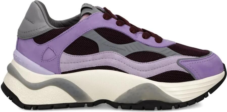 Philippe Model Paris Sneakers met mesh vlakken Paars