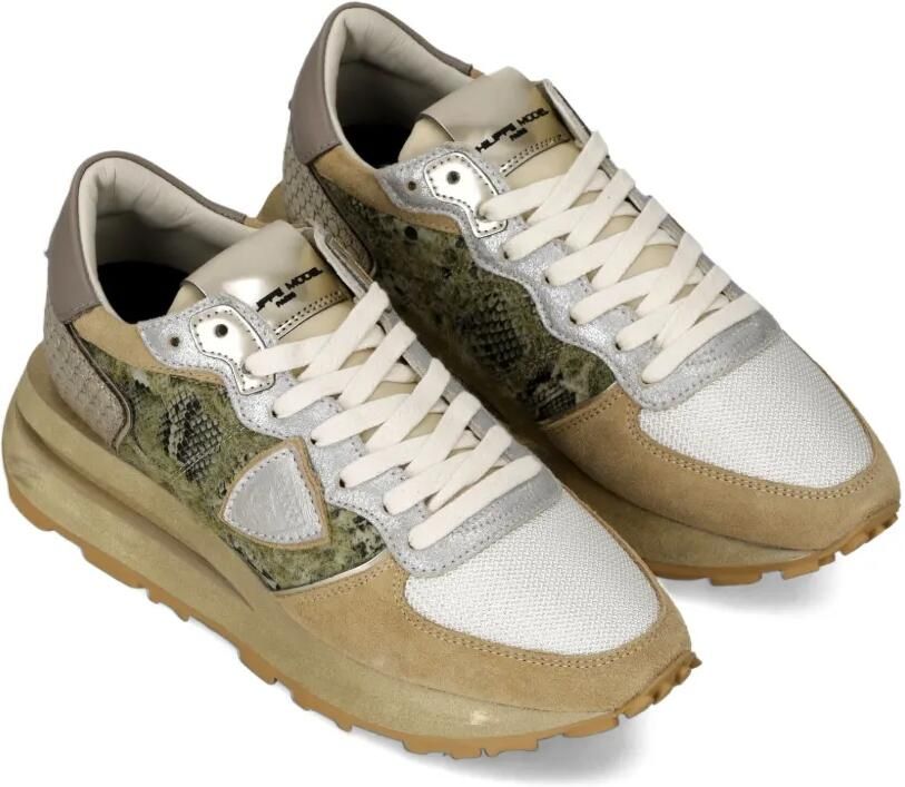 Philippe Model Paris Sneakers met slangenleer-detail Groen - Foto 3