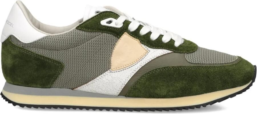 Philippe Model Paris Sneakers met suède vlak Groen