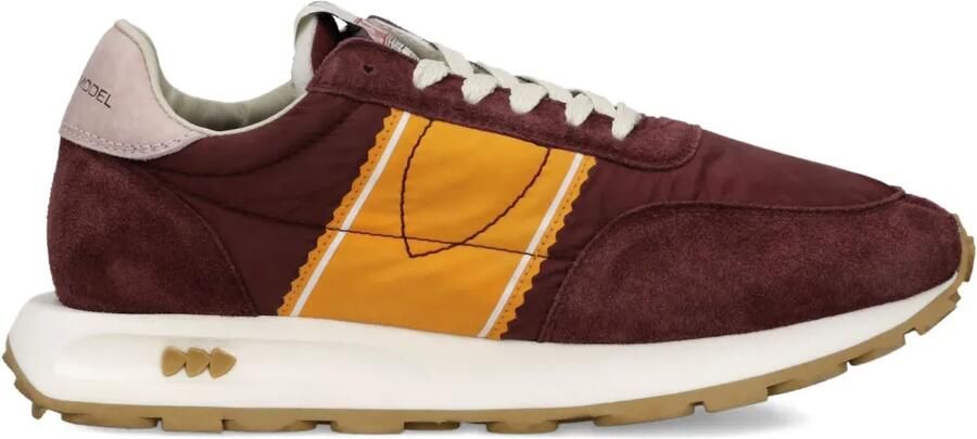Philippe Model Paris Sneakers met suède vlak Rood