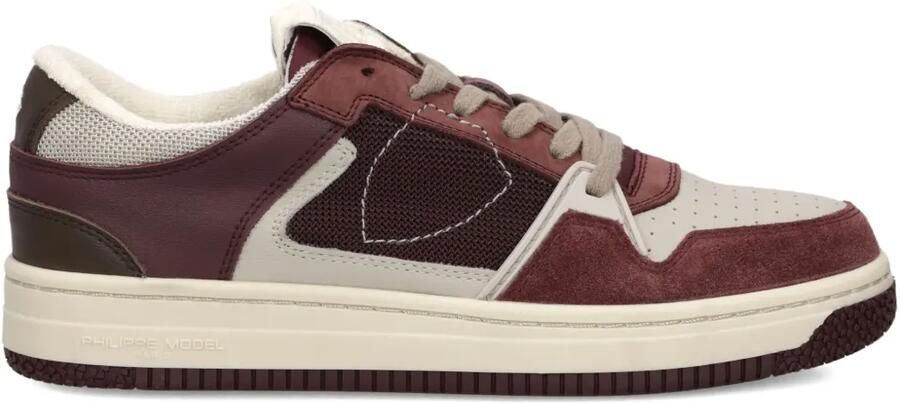 Philippe Model Paris Sneakers met suède vlak Rood