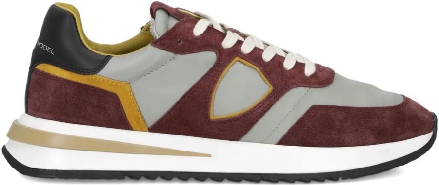 Philippe Model Paris Sneakers met suède vlakken Rood