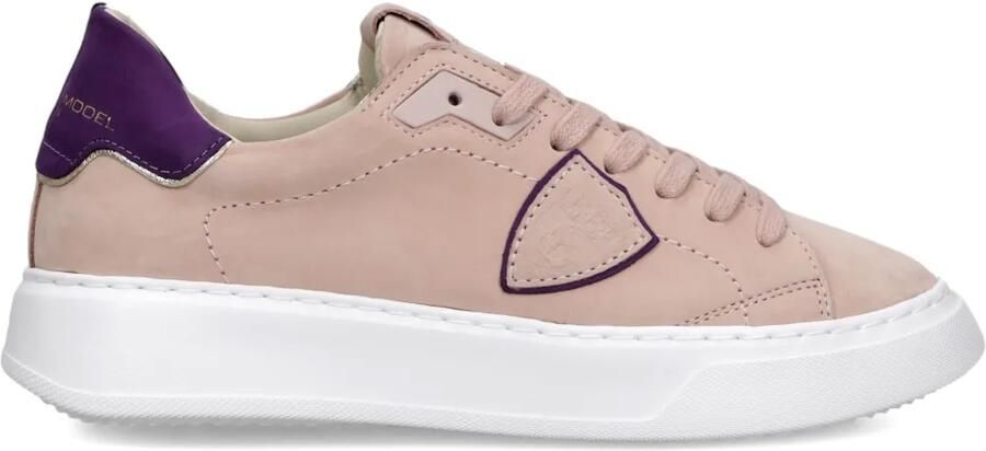 Philippe Model Paris Sneakers met suède vlakken Roze