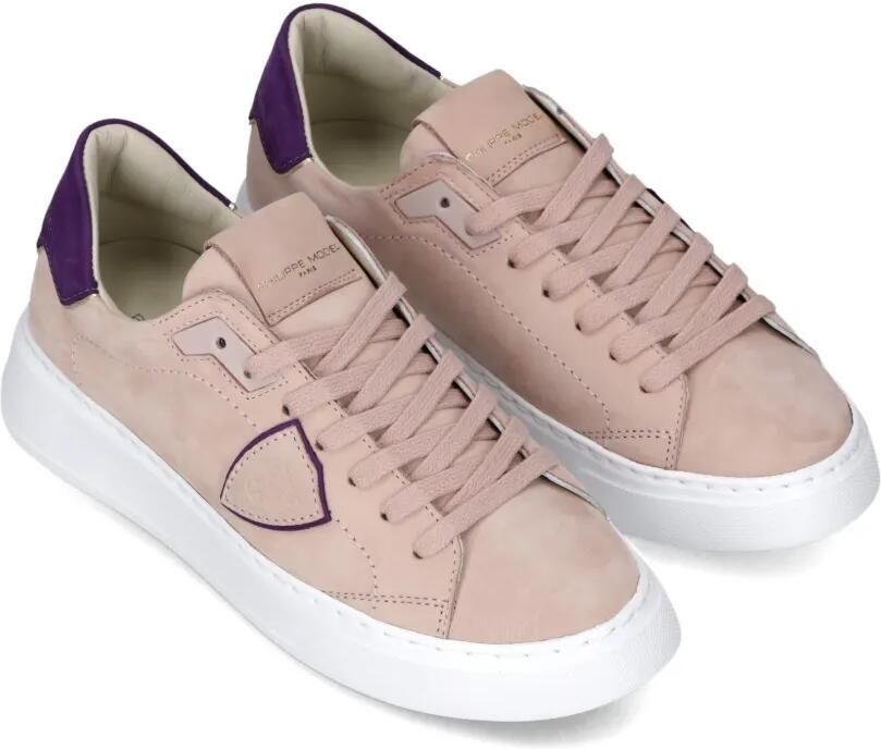 Philippe Model Paris Sneakers met suède vlakken Roze - Foto 3