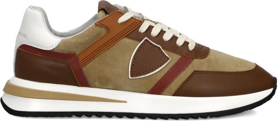 Philippe Model Paris Sneakers met vlakken Bruin