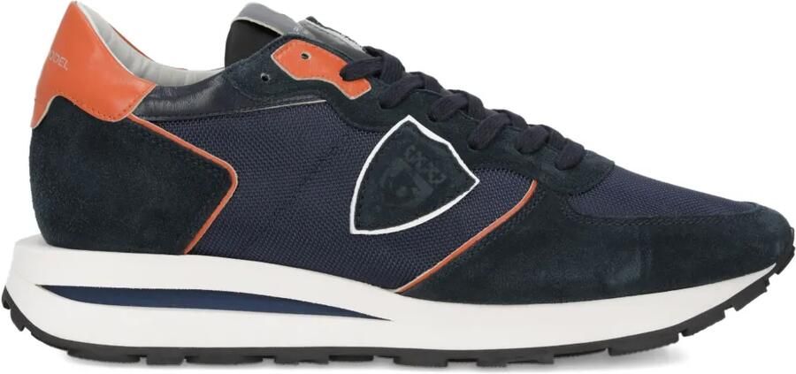 Philippe Model Paris Sneakers met vlakken en veters Zwart