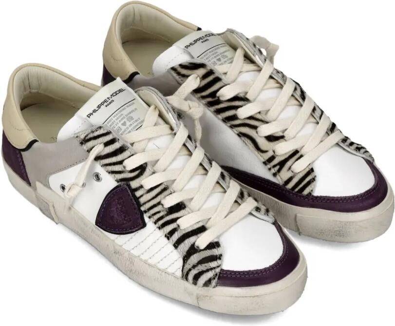 Philippe Model Paris Sneakers met zebrastreep en vlakken Wit - Foto 3
