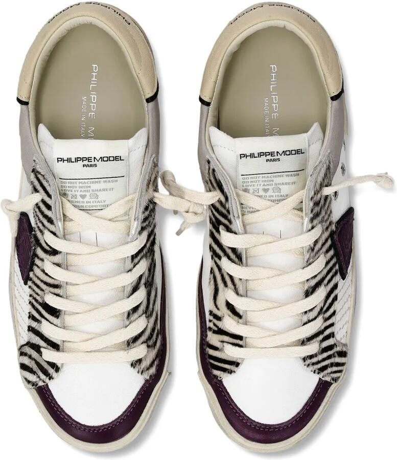 Philippe Model Paris Sneakers met zebrastreep en vlakken Wit - Foto 2