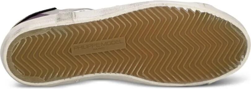 Philippe Model Paris Sneakers met zebrastreep en vlakken Wit - Foto 5