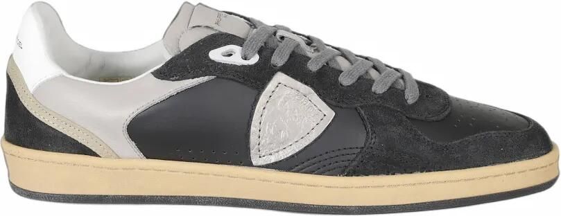Philippe Model Paris suede-panelled sneakers Zwart