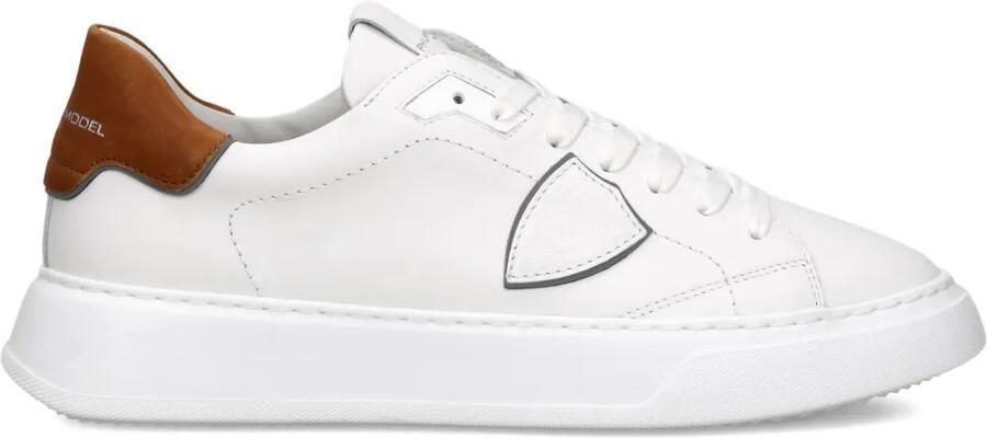 Philippe Model Paris Temple leren low-top sneakers Wit