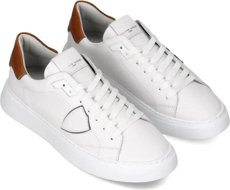 Philippe Model Paris Temple leren low-top sneakers Wit - Foto 3