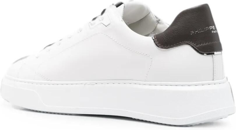 Philippe Model Paris Temple leren sneakers met logopatch Wit