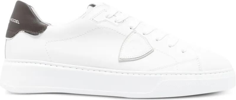 Philippe Model Paris Temple leren sneakers met logopatch Wit - Foto 4