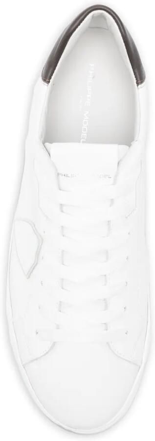 Philippe Model Paris Temple leren sneakers met logopatch Wit - Foto 3