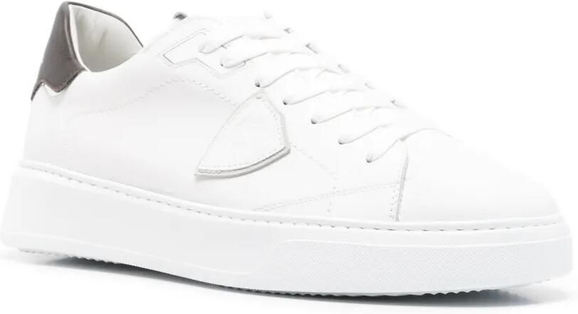 Philippe Model Paris Temple leren sneakers met logopatch Wit - Foto 2