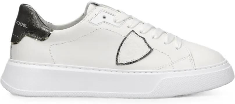Philippe Model Paris Temple Low leren sneakers Wit