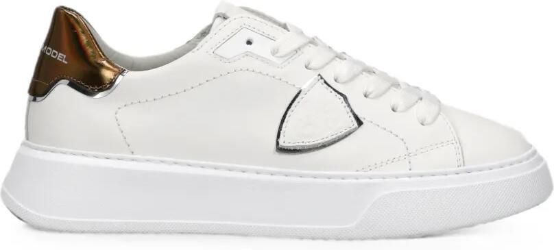 Philippe Model Paris Temple Low leren sneakers Wit
