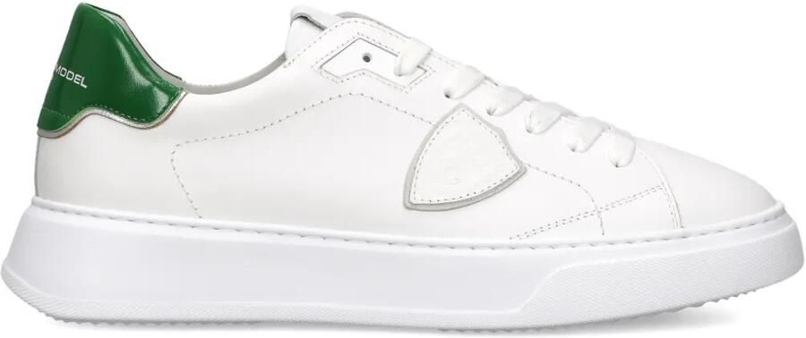 Philippe Model Paris Temple low-top leren sneakers Wit