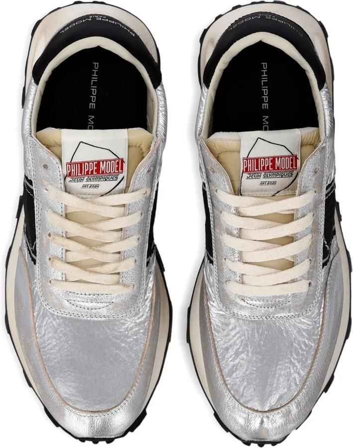 Philippe Model Paris Tour metallic leren sneakers Grijs - Foto 2