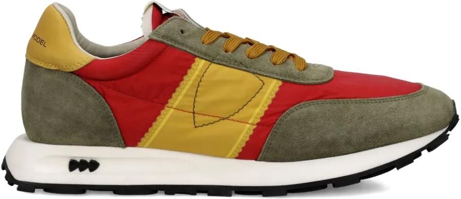 Philippe Model Paris Tour sneakers met colourblocking Rood