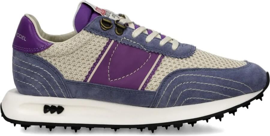 Philippe Model Paris Tour suède sneakers met mesh vlak Paars