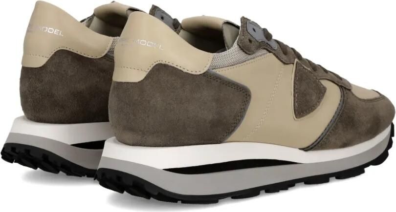 Philippe Model Paris Tropaz Haute sneakers met suède vlakken Beige