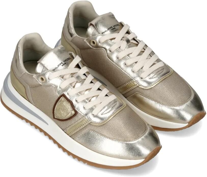 Philippe Model Paris Tropez 2.1 low-top sneakers met schildpatch Goud - Foto 3