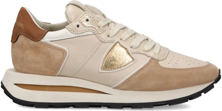 Philippe Model Paris Tropez Haute Low sneakers met patroon Beige