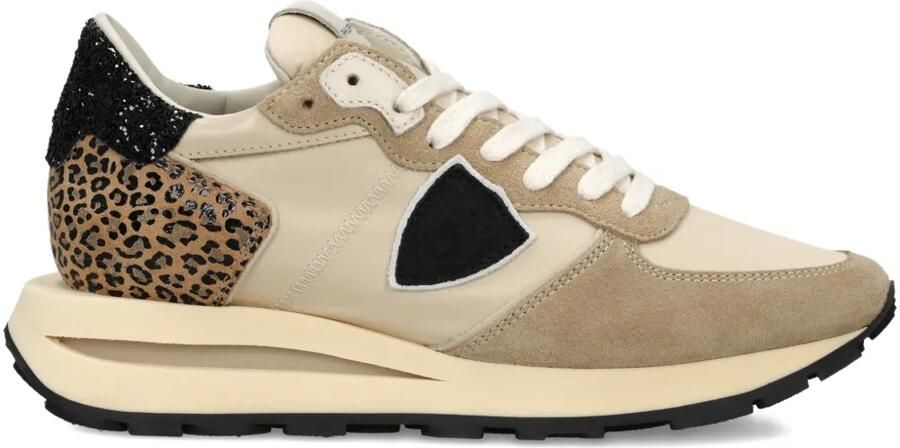 Philippe Model Paris Tropez Haute sneakers met dierenprint Beige