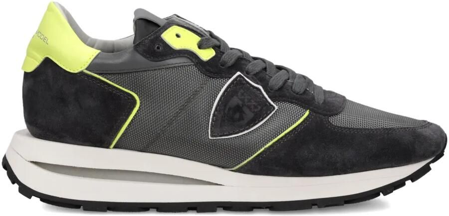 Philippe Model Paris Tropez Haute sneakers met mesh vlakken Grijs