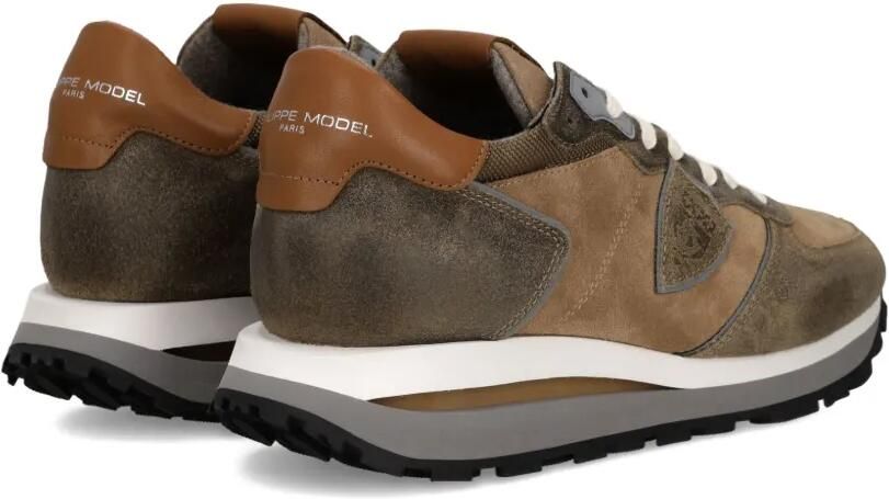 Philippe Model Paris Tropez Haute sneakers met suède vlakken Bruin - Foto 5