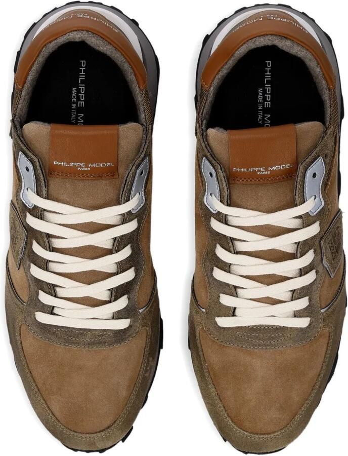 Philippe Model Paris Tropez Haute sneakers met suède vlakken Bruin - Foto 2