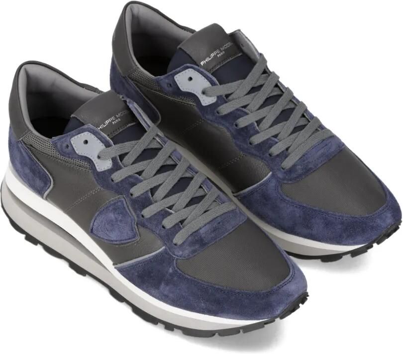 Philippe Model Paris Tropez Haute sneakers met suède vlakken Grijs - Foto 3