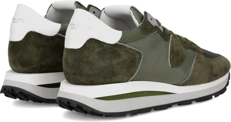 Philippe Model Paris Tropez Haute sneakers met suède vlakken Groen - Foto 3
