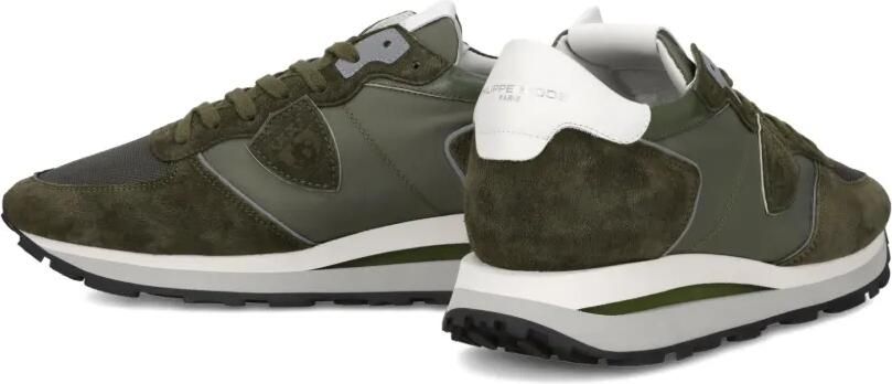 Philippe Model Paris Tropez Haute sneakers met suède vlakken Groen - Foto 4