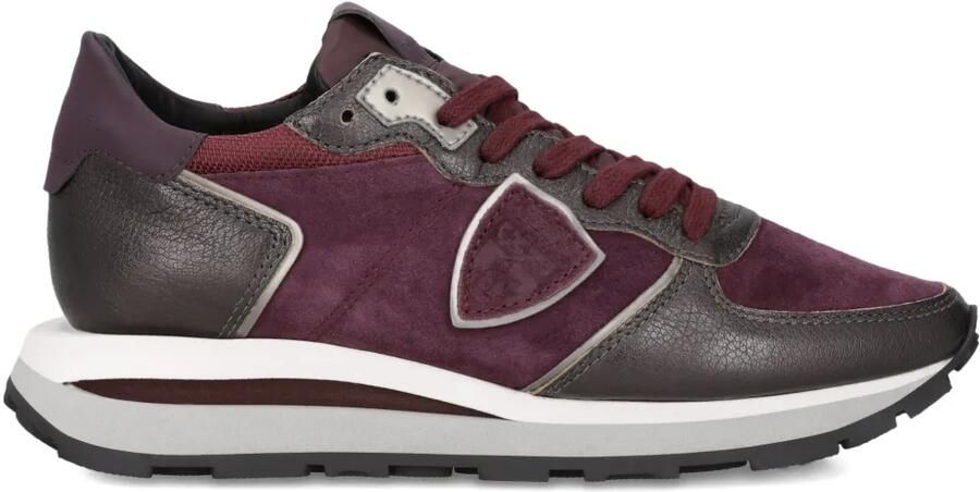 Philippe Model Paris Tropez Haute suède leren sneakers Paars