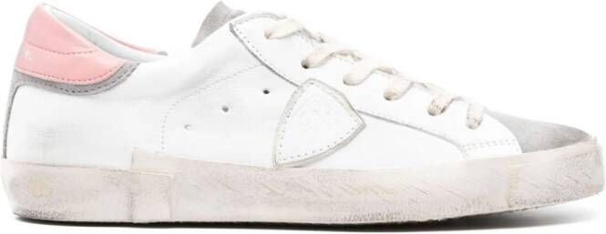 Philippe Model Paris Prsx distressed-effect panelled sneakers Wit