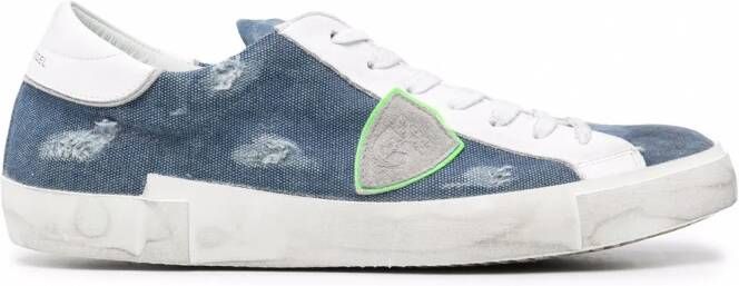 Philippe Model Paris Sneakers met gerafeld detail Blauw