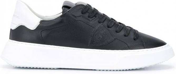 Philippe Model Paris Temple Veau low top sneakers heren leer leer rubber Stof 39 Zwart