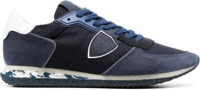 Philippe Model Blauwe Nylon Heren Casual Sneakers Blue Heren - Foto 4