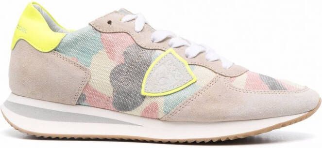 Philippe Model Paris TRPX sneakers met camouflageprint Beige