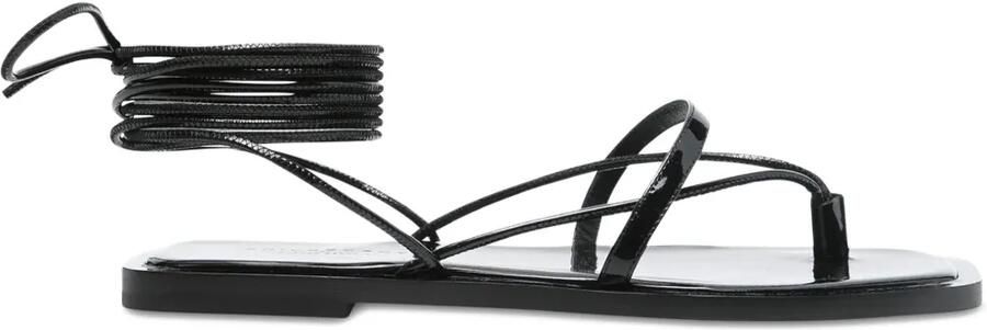 Philosophy Di Lorenzo Serafini Gelakte sandalen Zwart