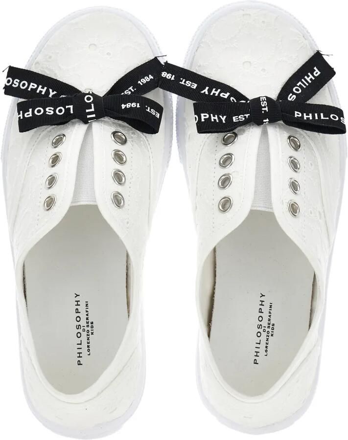 Philosophy Di Lorenzo Serafini Kids Sneakers verfraaid met strik Wit - Foto 2