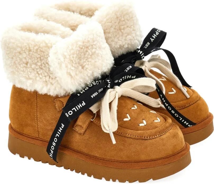 Philosophy Di Lorenzo Serafini Kids Veterlaarzen met lammy afwerking Bruin