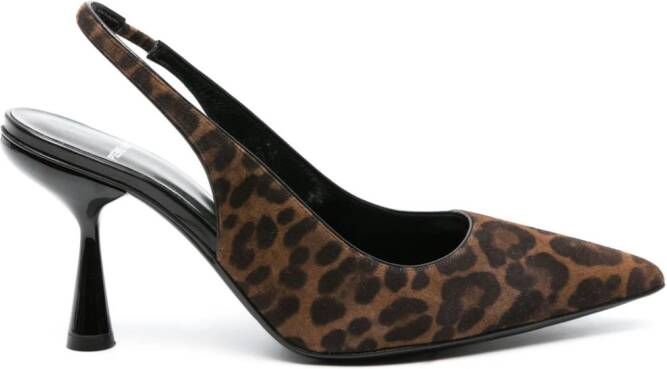 Pierre Hardy Scuba 90mm pumps met luipaardprint Bruin